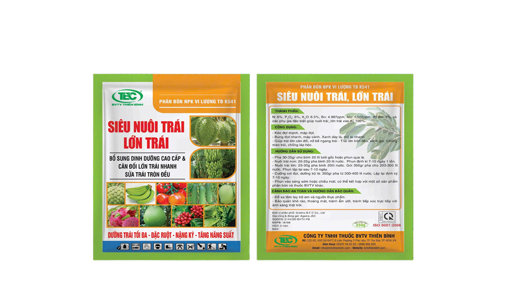 Phân bón lá nuôi trái lớn - Công Ty TNHH Thuốc Bảo Vệ Thực Vật Thiên Bình