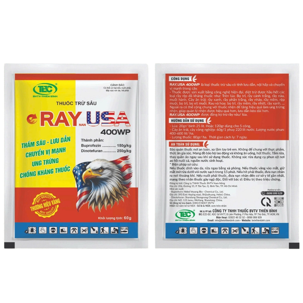 Thuốc trừ rầy RAY USA 400WP - Công Ty TNHH Thuốc Bảo Vệ Thực Vật Thiên Bình