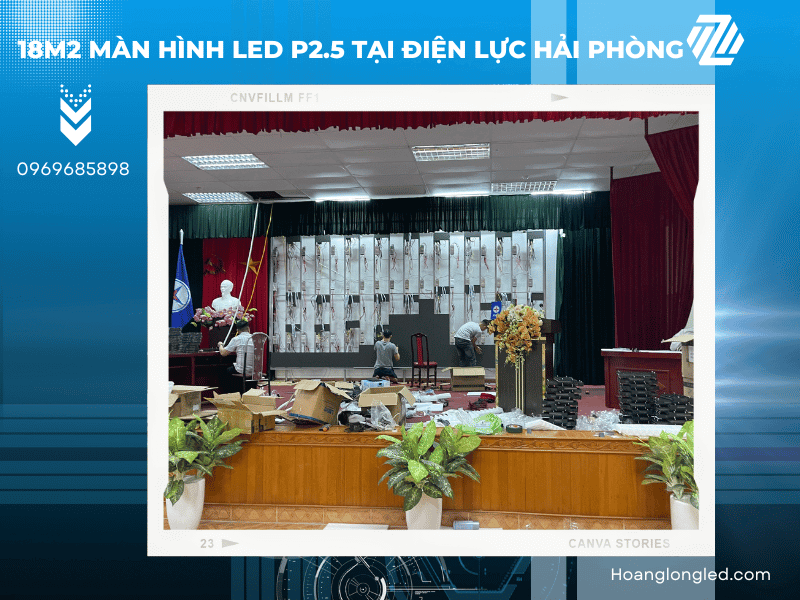 Dự án tại Điện Lực Hải Phòng - Màn Hình LED Hoàng Long - Công Ty TNHH Led Hoàng Long