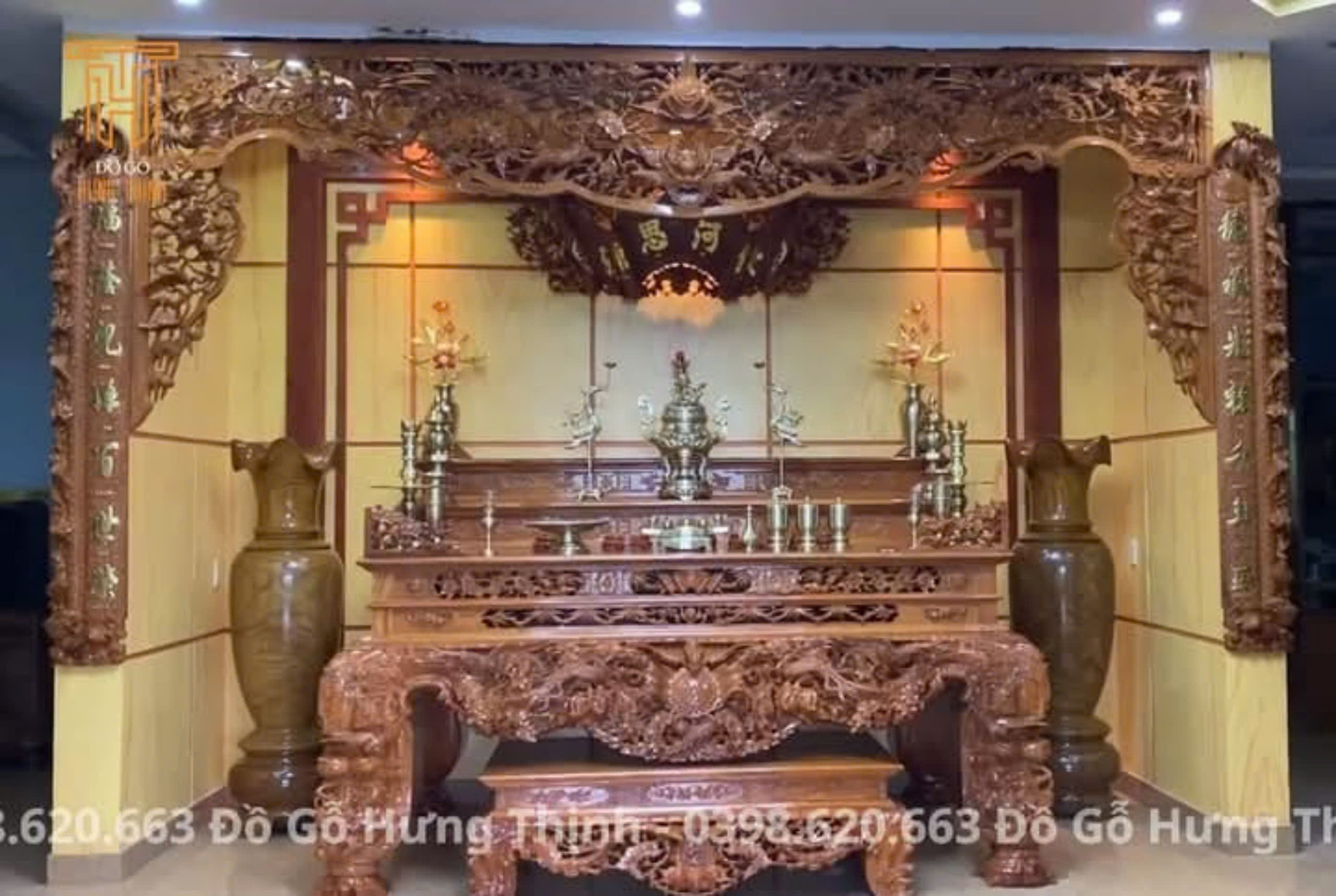Phòng thờ gỗ - Đồ Gỗ Mỹ Nghệ Cao Cấp Hưng Thịnh