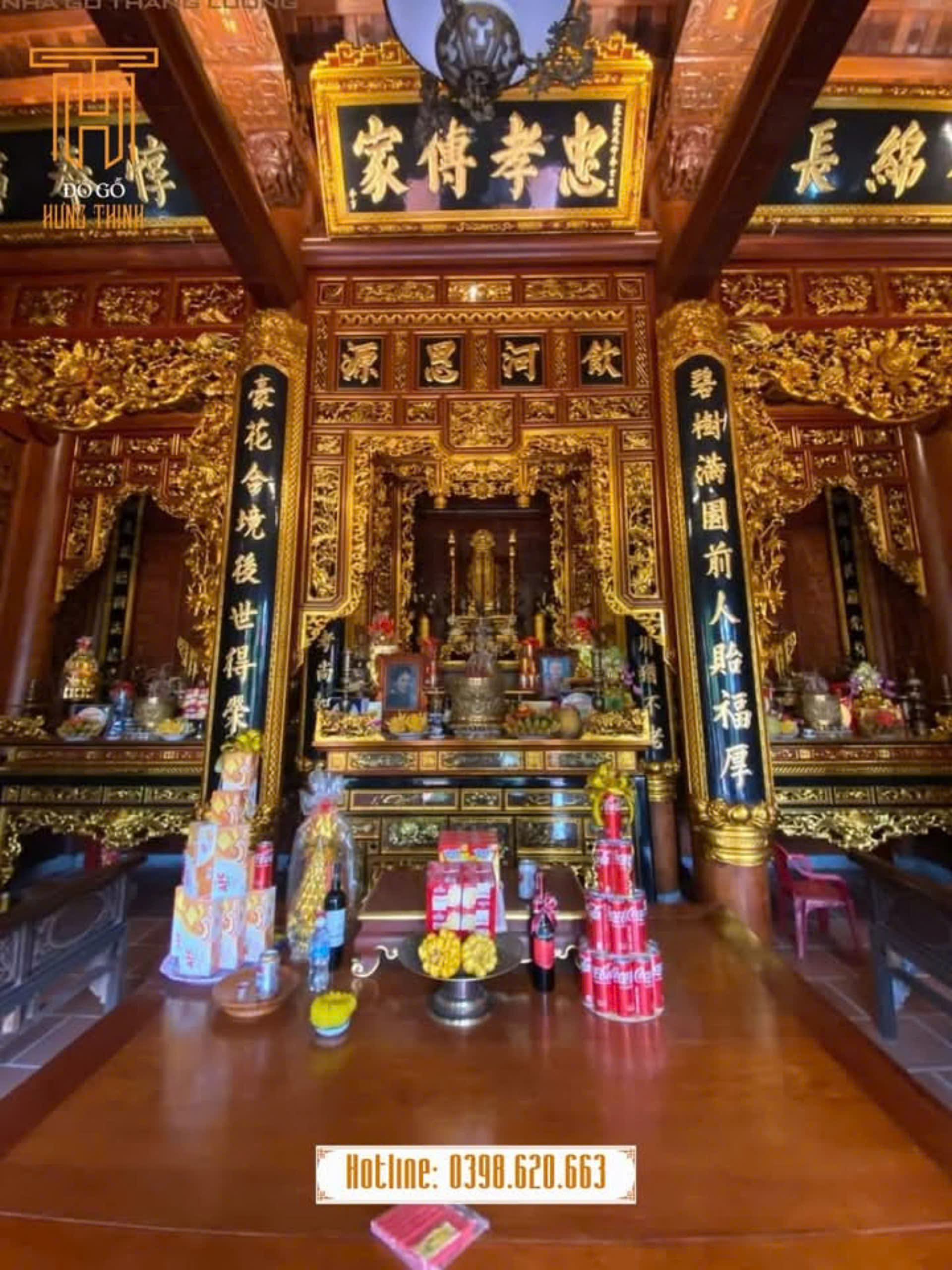 Phòng thờ gỗ - Đồ Gỗ Mỹ Nghệ Cao Cấp Hưng Thịnh