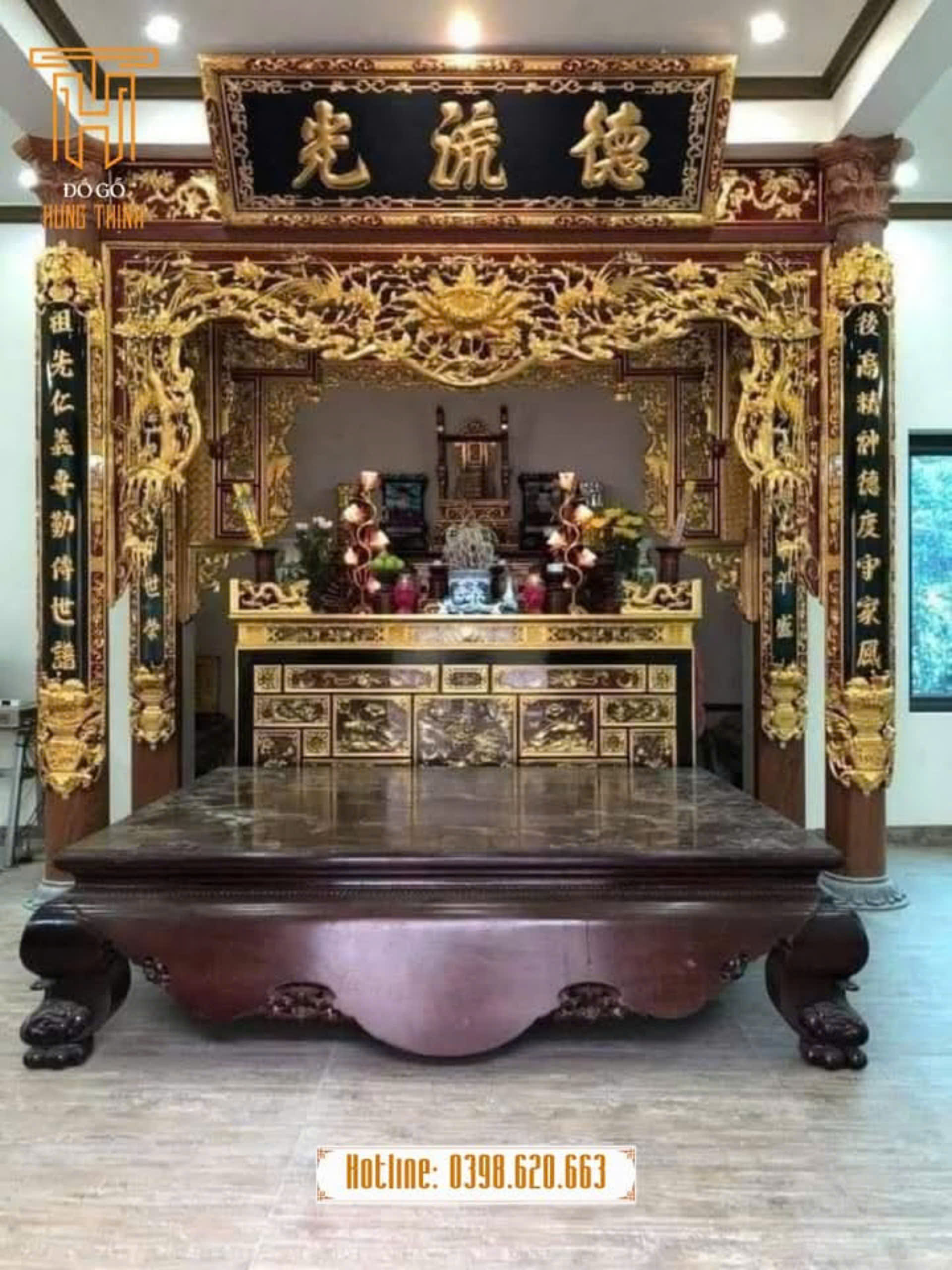 Phòng thờ gỗ - Đồ Gỗ Mỹ Nghệ Cao Cấp Hưng Thịnh