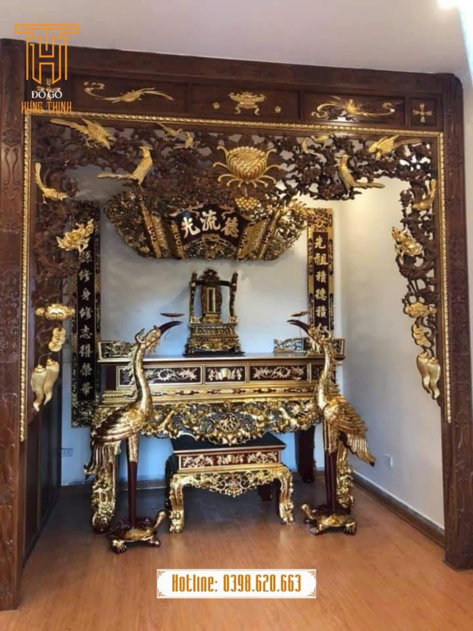 Phòng thờ gỗ - Đồ Gỗ Mỹ Nghệ Cao Cấp Hưng Thịnh