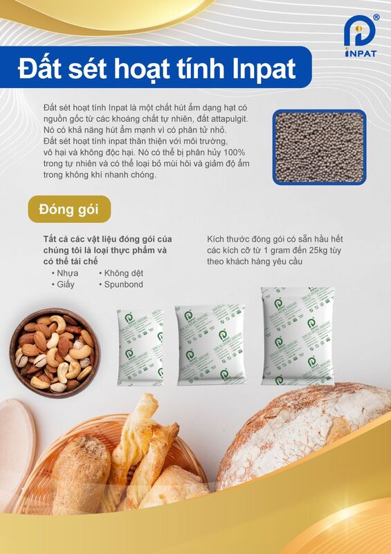 Đất sét hoạt tính Inpat - Hạt Chống ẩm Inpat - Công Ty TNHH Inpat (VietNam)