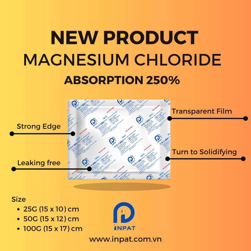 Túi hút ẩm Magnesium chloride - Hạt Chống ẩm Inpat - Công Ty TNHH Inpat (VietNam)