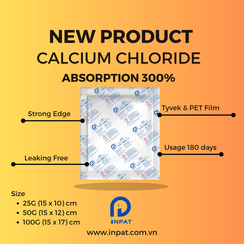 Túi hút ẩm Calcium chloride - Hạt Chống ẩm Inpat - Công Ty TNHH Inpat (VietNam)