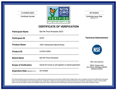 Chứng nhận sản phẩm không chứa thành phần biến đổi gen