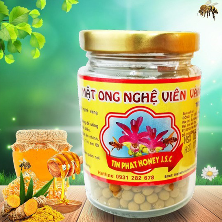 Mật ong nghệ viên vàng lọ 100gr - Mật Ong Tín Phát - Công Ty Cổ Phần Mật Ong Tín Phát