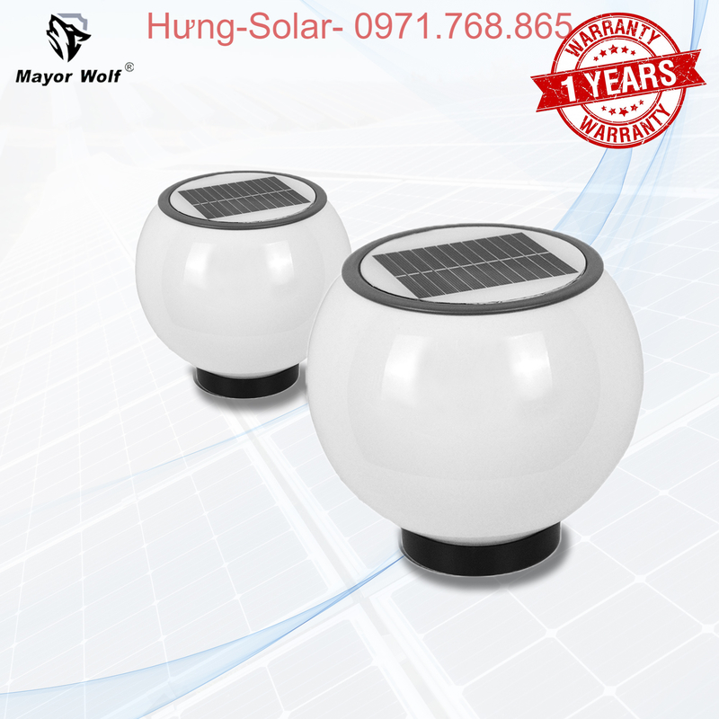Đèn trụ cổng tròn năng lượng mặt trời - Camera Kỷ Nguyên Việt - Công Ty TNHH HaHu Việt Nam