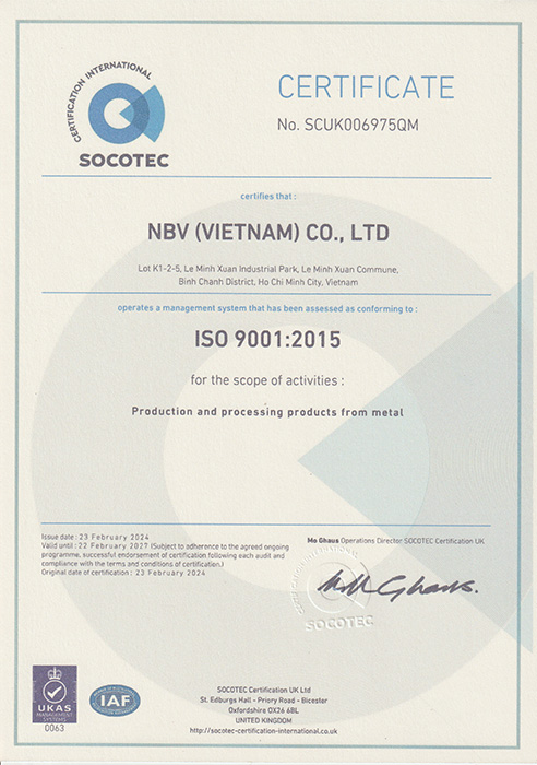 Chứng nhận ISO 9001:2015