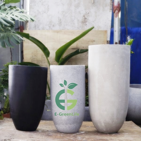 Chậu xi măng nhẹ hình đầu đạn - Hệ Thống Tưới Tự Động E - GREENLIFE Việt Nam - Công Ty Cổ Phần Thương Mại Dịch Vụ Và Sản Xuất E - GREENLIFE Việt Nam