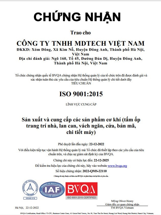  - Gia Công Kim Loại Tấm MDtech -  Công Ty TNHH MDtech Việt Nam