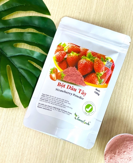 Bột dâu tây 100gr - Nguyên Liệu Bánh Kẹo Classy Foods - Công Ty TNHH Quốc Tế Classy Foods