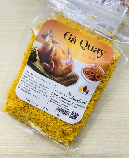 Chà bông gà quay xé sợi 300gr - Nguyên Liệu Bánh Kẹo Classy Foods - Công Ty TNHH Quốc Tế Classy Foods