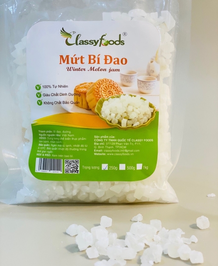 Mứt bí đao 1kg - Nguyên Liệu Bánh Kẹo Classy Foods - Công Ty TNHH Quốc Tế Classy Foods