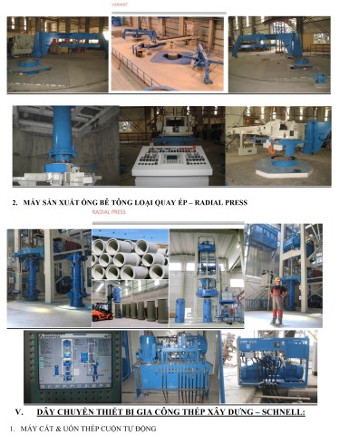 Dây chuyền sản xuất ống bê tông - Công Ty TNHH DV TM KT Hùng Quốc