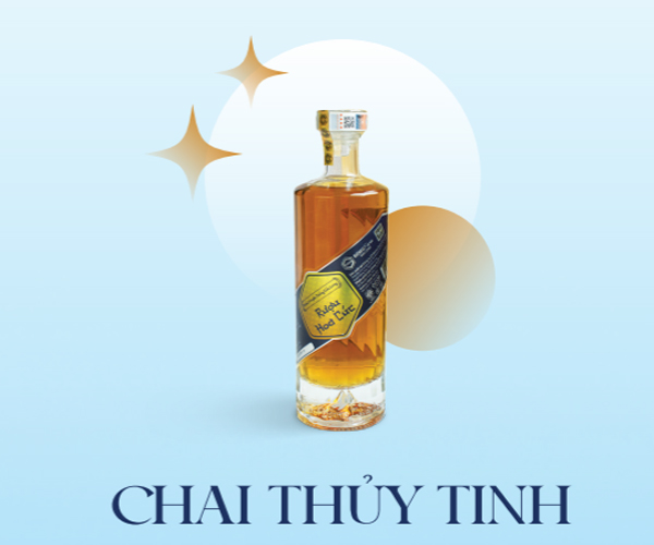 Rượu hoa cúc chai thủy tinh