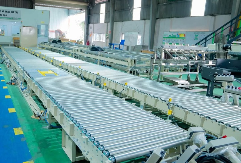 Băng tải con lăn - Máy Đóng Gói Mikyo CN Bình Dương - Công Ty Cổ Phần Máy Đóng Gói Mikyo