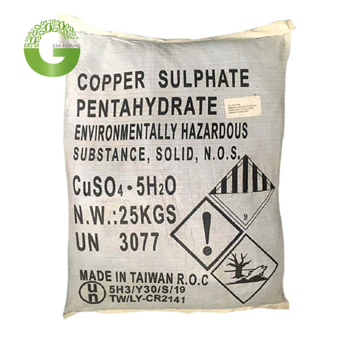 CuSO4.5H2O - Copper Sulphate Pentahydrate 24.5% - Hóa Chất Gia Hoàng - Công Ty TNHH Thương Mại Dịch Vụ XNK Gia Hoàng