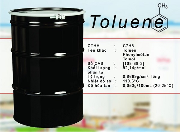 Hóa chất Toluen (C6H5CH3) - Hóa Chất Gia Hoàng - Công Ty TNHH Thương Mại Dịch Vụ XNK Gia Hoàng