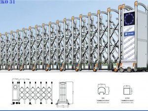 Cổng xếp inox - Công Ty CP Cơ Khí Xây Dựng Trường Hinh