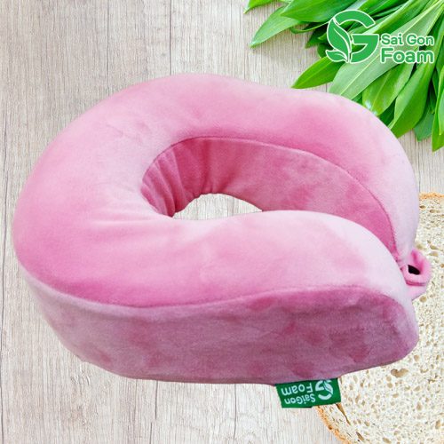 Gối vòng cổ cao su gợn sóng trơn - Gối Cao Su Non Kiến Vinh - Công Ty TNHH Một Thành Viên Thương Mại Kiến Vinh