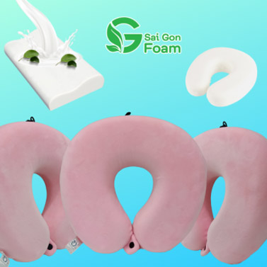 Gối vòng cổ cao su trơn - Gối Cao Su Non Kiến Vinh - Công Ty TNHH Một Thành Viên Thương Mại Kiến Vinh