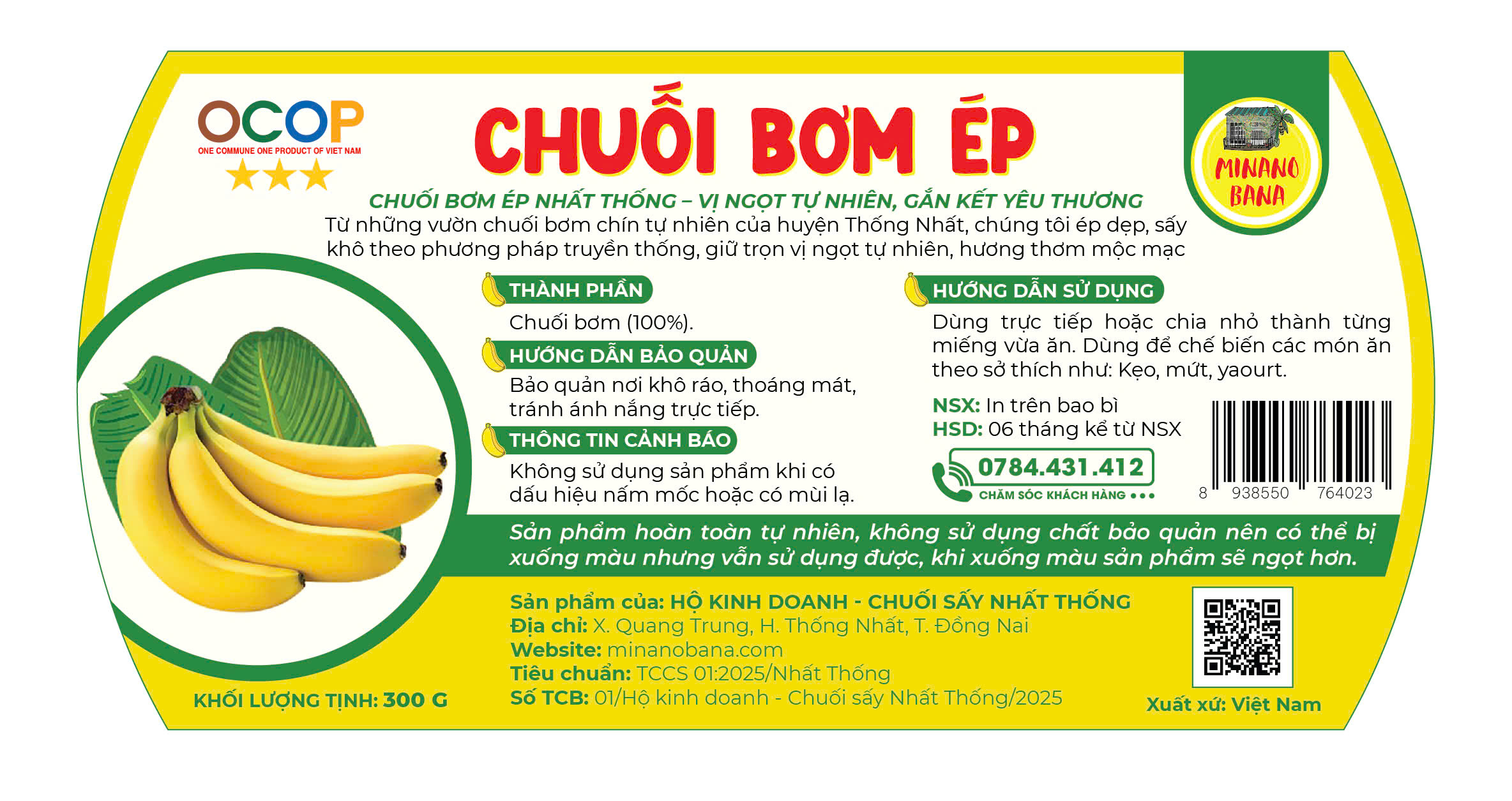 Sản phẩm Chuối bơm ép