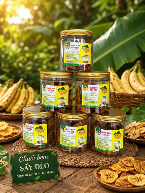 Chuối bơm sấy dẻo