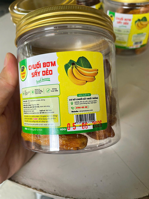 Chuối bơm sấy dẻo