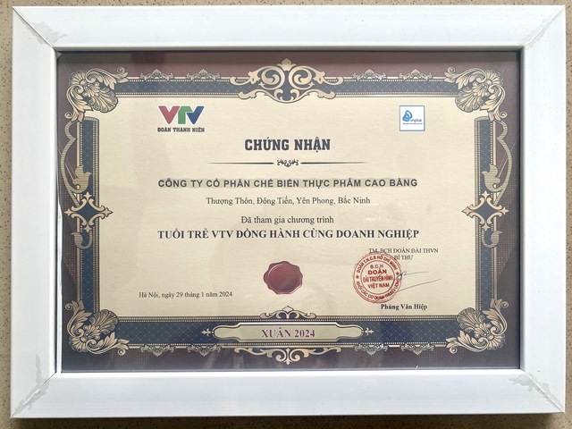 Chứng nhận VTV