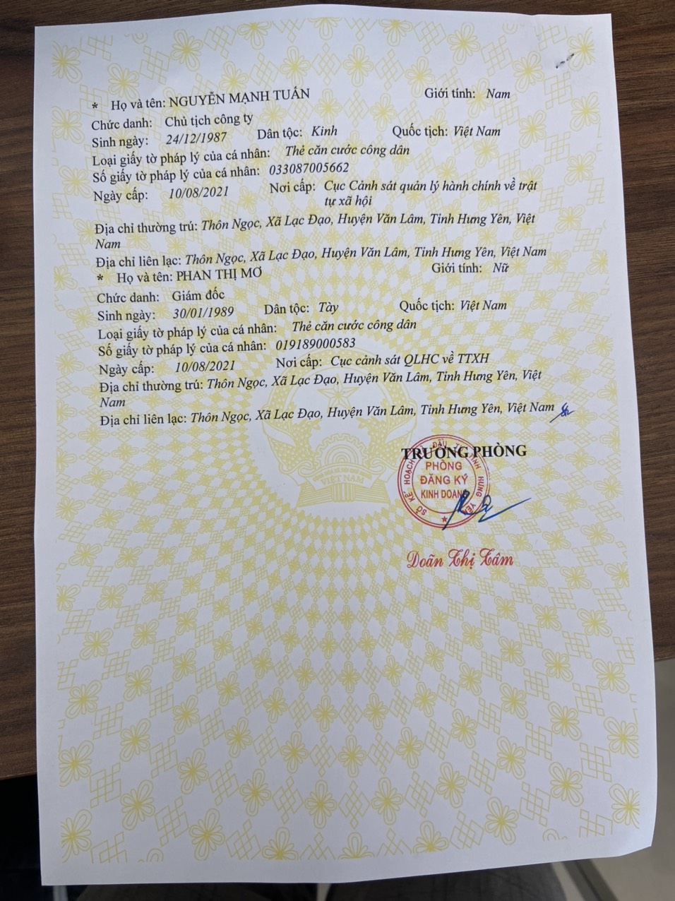 Chứng chỉ, chứng nhận - Logistics Bảo An Quân - Công Ty TNHH Bảo An Quân