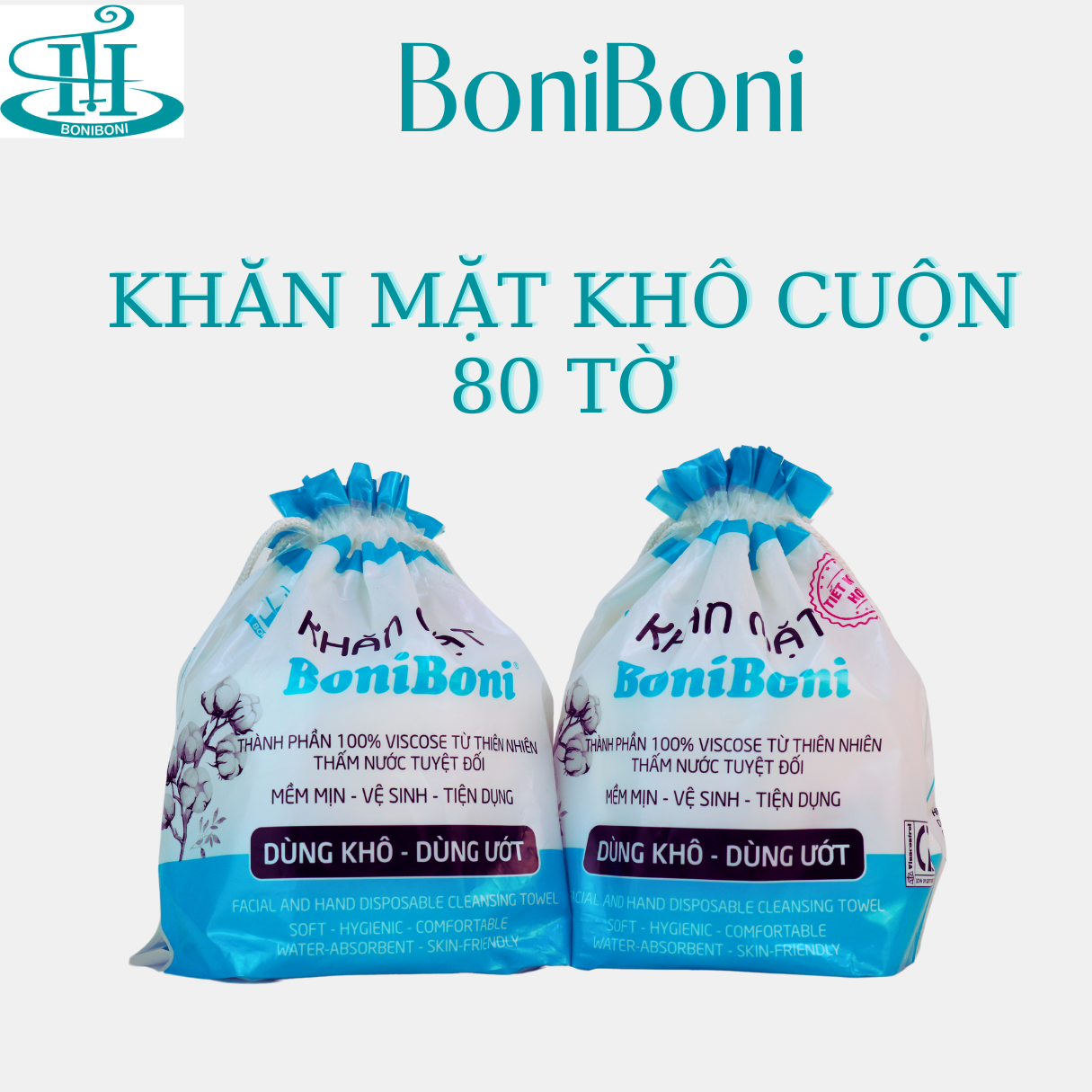 Khăn mặt khô cuộn 80 tờ