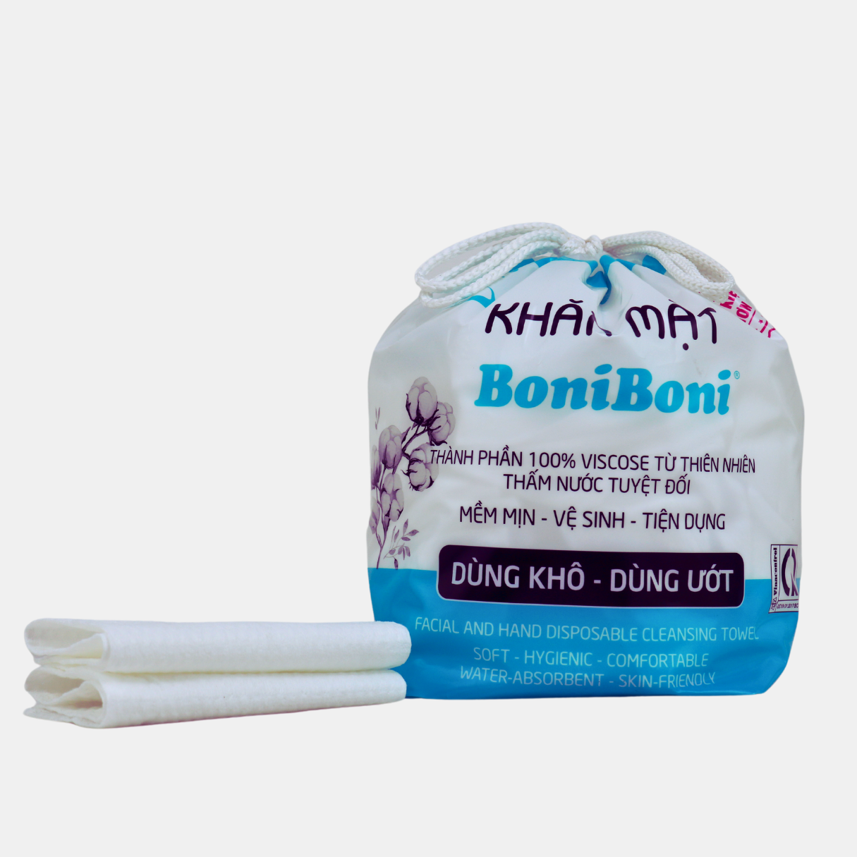 Khăn mặt khô cuộn 80 tờ - Khăn Ướt Boniboni - Xưởng Sản Xuất Huyền Trang