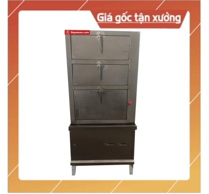 Tủ hấp 3 tầng gas