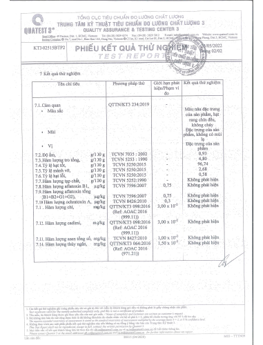Giấy công bố sản phẩm cà phê hạt
