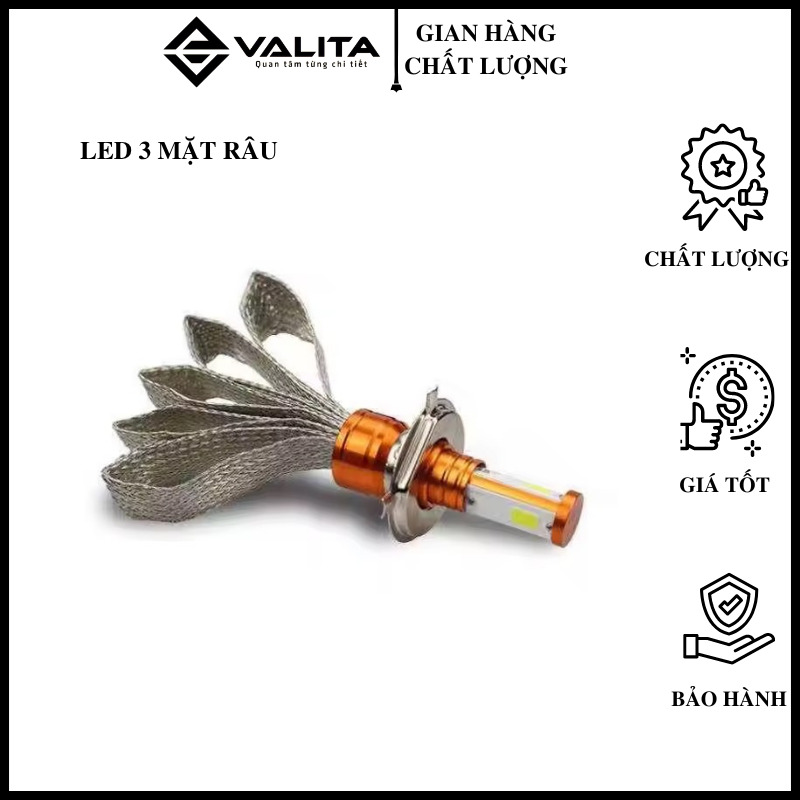 Đèn Led 3 mặt râu