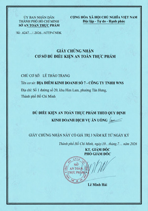 Giấy chứng nhận cơ sở đủ điều kiện an toàn thực phẩm