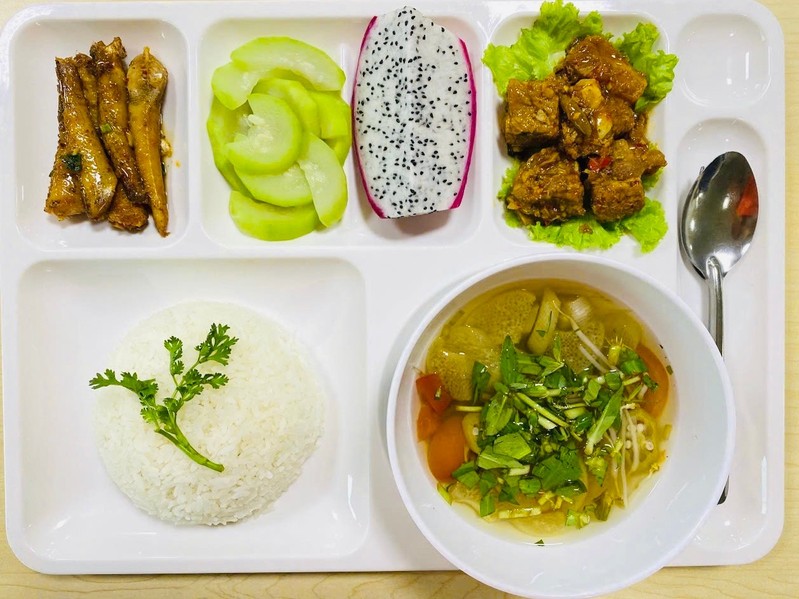 Mẫu menu cơm khay món xào