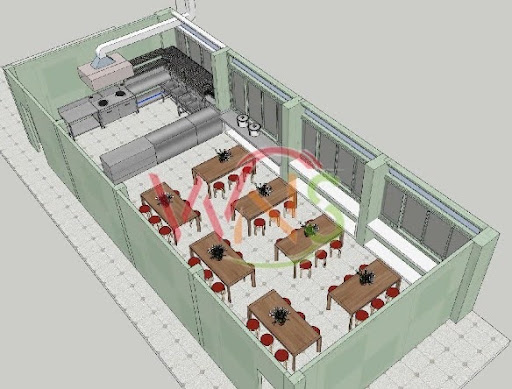 Bố trí bếp và nhà ăn