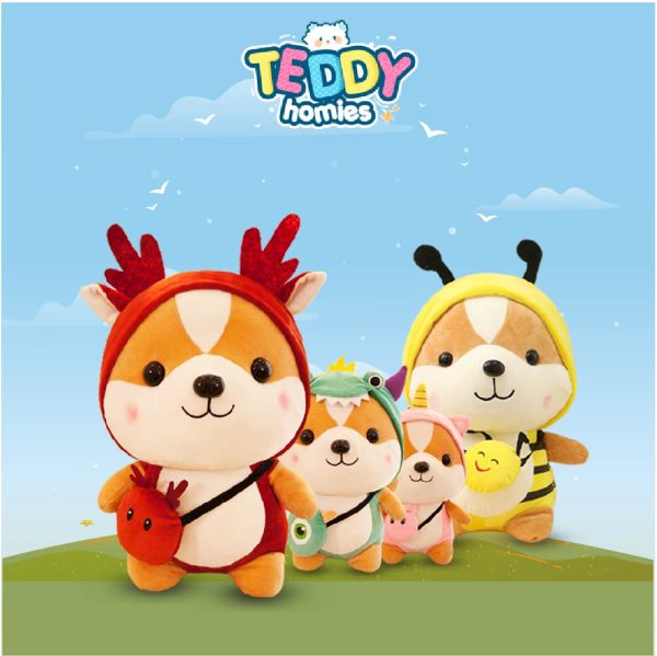 Gấu bông chó Shiba Cosplay Cute - Gấu Bông Teddy Homies - Xưởng Sản Xuất Gấu Bông Teddy Homies