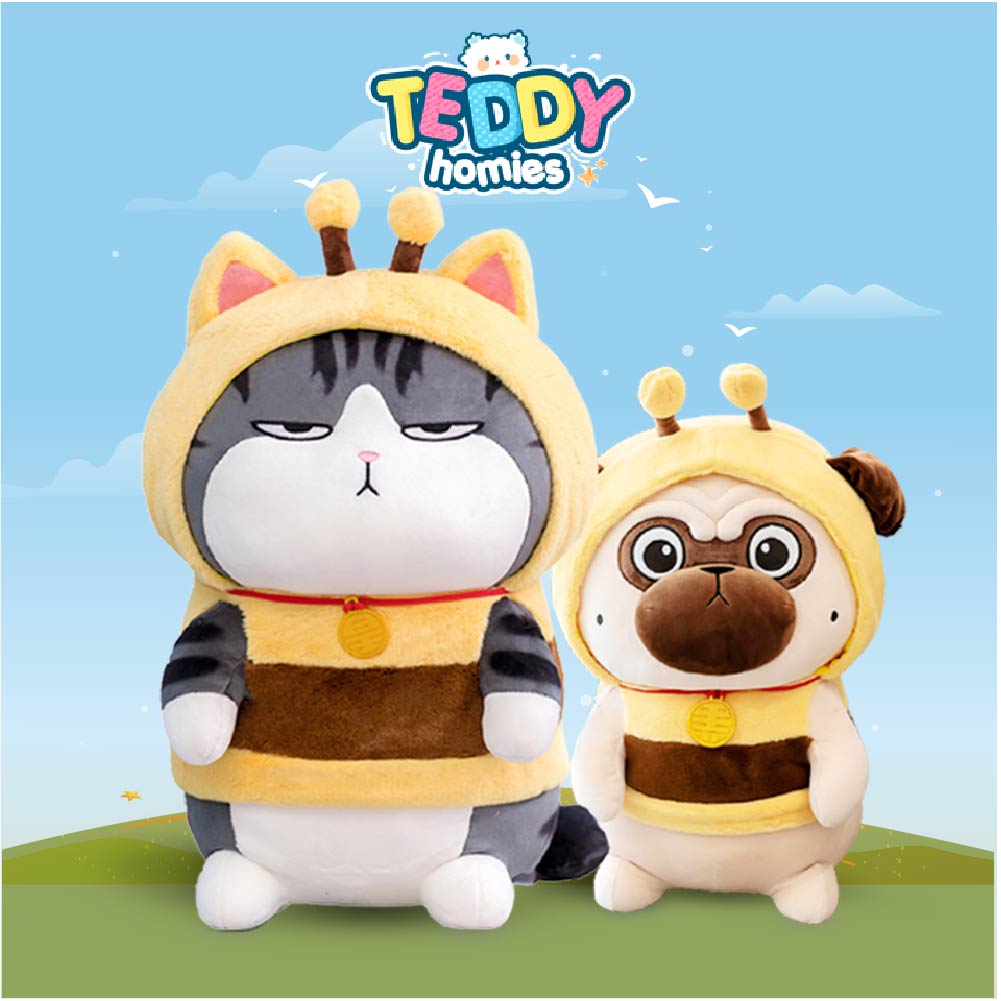 Gấu bông mèo hoàng thượng Cosplay ong - Gấu Bông Teddy Homies - Xưởng Sản Xuất Gấu Bông Teddy Homies