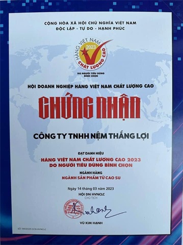  - Nệm Cao Su Thắng Lợi - Công Ty TNHH AVATEX Việt Nam