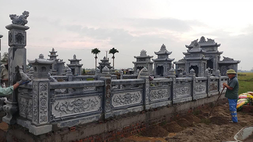 Bia mộ đã hoàn thành - Lăng Mộ Đá Long An - Công Ty TNHH Long Việt Sơn
