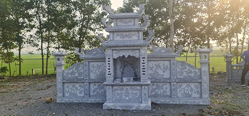 Bia mộ đã hoàn thành - Lăng Mộ Đá Long An - Công Ty TNHH Long Việt Sơn