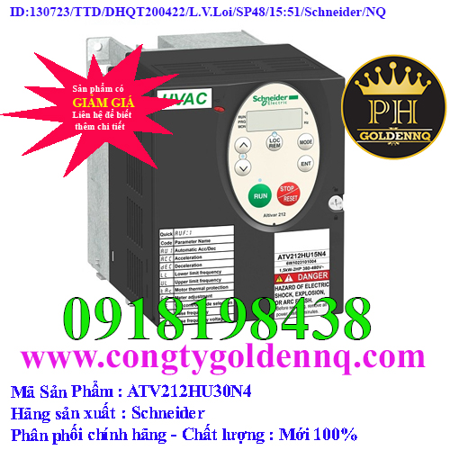 Biến tần Schneider ATV212HU30N4 3kw 3HP 3 pha 380V - Thiết Bị Điện Công Nghiệp Golden NQ - Công Ty TNHH Tổng Hợp Quốc Tế Golden NQ