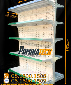 Kệ đôi tôn đục lỗ 5 tầng - Kệ Siêu Thị Pominatech - Công Ty TNHH Pominatech Việt Nam