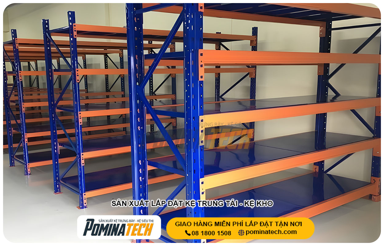Kệ trung tải - Kệ Siêu Thị Pominatech - Công Ty TNHH Pominatech Việt Nam