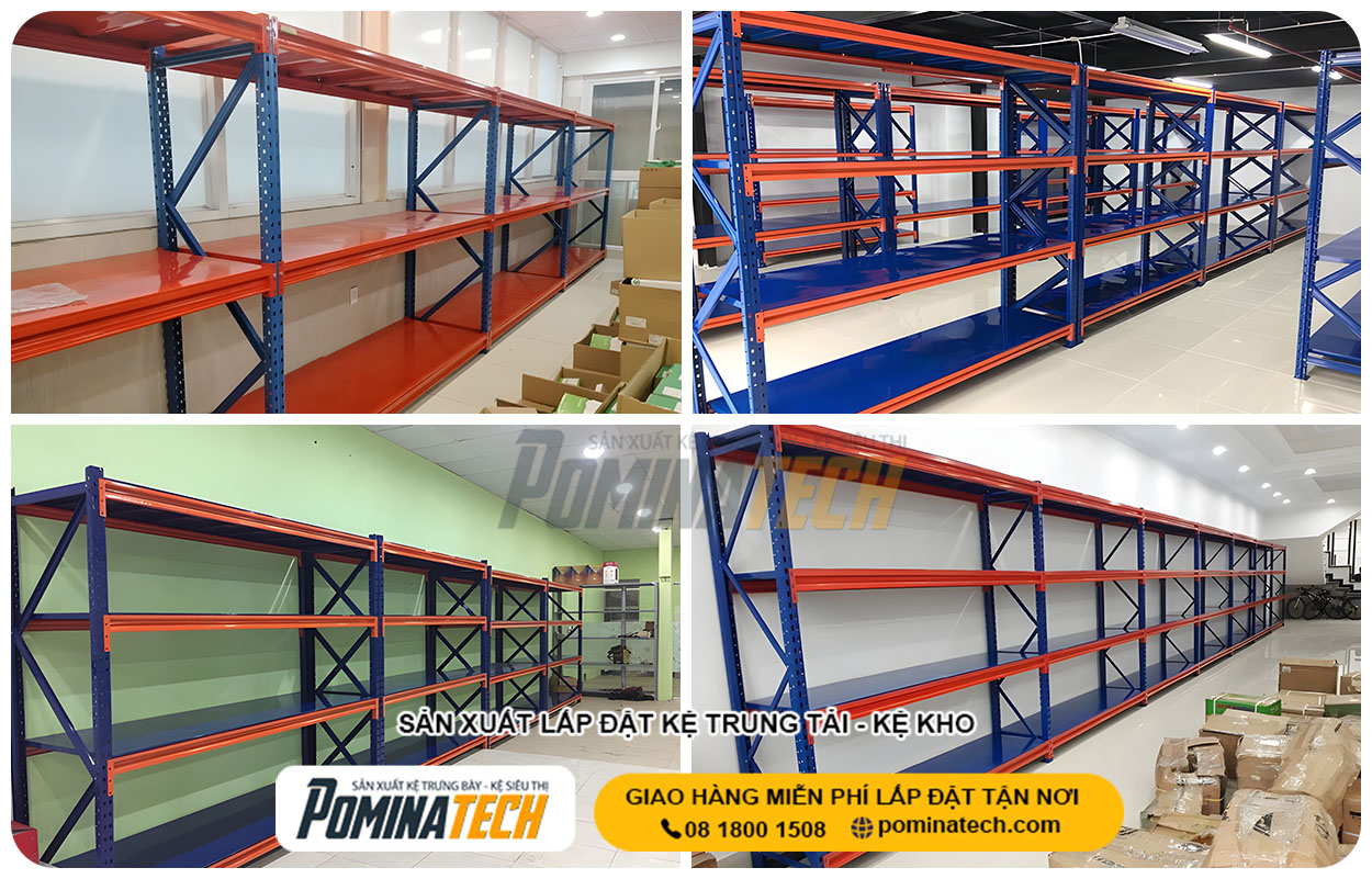 Kệ trung tải - Kệ Siêu Thị Pominatech - Công Ty TNHH Pominatech Việt Nam