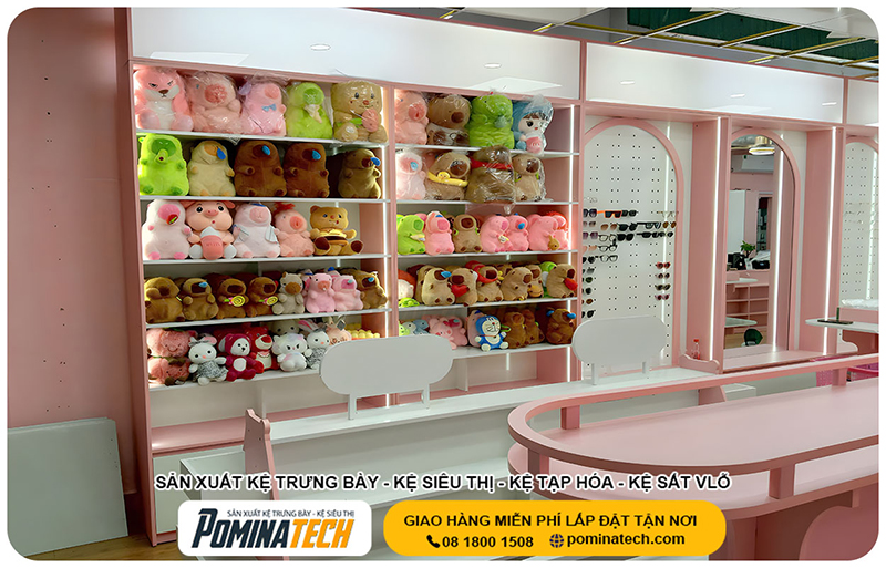 Lắp đặt cửa hàng phụ kiện thời trang tại Tây Ninh - Kệ Siêu Thị Pominatech - Công Ty TNHH Pominatech Việt Nam